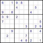 Судоку 9х9 #1460 трудный