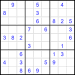 Судоку 9х9 #1462 трудный