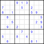 Судоку 9х9 #1466 трудный