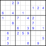 Судоку 9х9 #1470 трудный