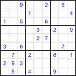 Судоку 9х9 #1406 очень трудный