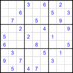 Судоку 9х9 #1408 очень трудный