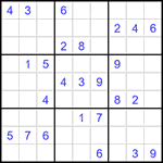 Судоку 9х9 #1409 очень трудный