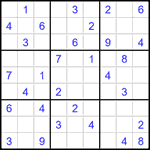 Судоку 9х9 #1410 очень трудный