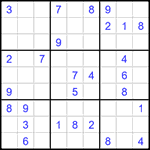 Судоку 9х9 #1413 очень трудный