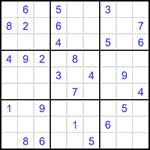 Судоку 9х9 #1414 очень трудный