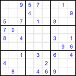 Судоку 9х9 #1415 очень трудный