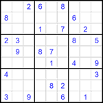 Судоку 9х9 #1416 очень трудный