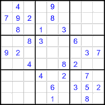 Судоку 9х9 #1417 очень трудный