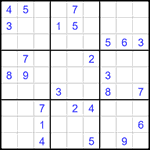 Судоку 9х9 #1418 очень трудный