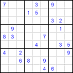 Судоку 9х9 #1420 очень трудный