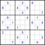 Судоку 9х9 #1426 очень трудный