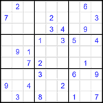 Судоку 9х9 #1427 очень трудный