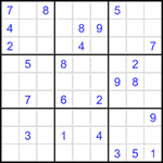 Судоку 9х9 #1429 очень трудный