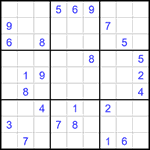 Судоку 9х9 #1431 очень трудный