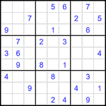 Судоку 9х9 #1434 очень трудный