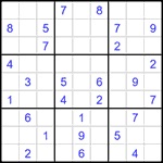 Судоку 9х9 #1435 очень трудный