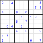 Судоку 9х9 #1439 очень трудный