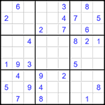 Судоку 9х9 #1440 очень трудный