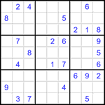 Судоку 9х9 #1444 очень трудный