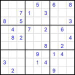 Судоку 9х9 #1445 очень трудный