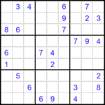 Судоку 9х9 #1446 очень трудный