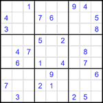 Судоку 9х9 #1448 очень трудный