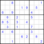 Судоку 9х9 #1450 очень трудный