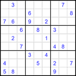 Судоку 9х9 #1451 очень трудный