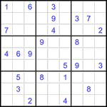 Судоку 9х9 #1452 очень трудный