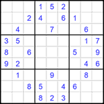 Судоку 9х9 #1453 очень трудный