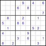 Судоку 9х9 #1454 очень трудный