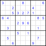 Судоку 9х9 #1456 очень трудный