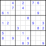 Судоку 9х9 #1457 очень трудный