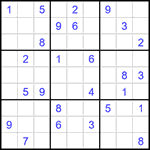 Судоку 9х9 #1458 очень трудный
