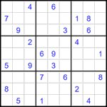 Судоку 9х9 #1461 очень трудный