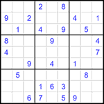 Судоку 9х9 #1462 очень трудный