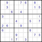 Судоку 9х9 #1463 очень трудный