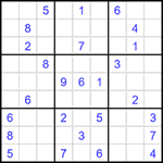 Судоку 9х9 #1464 очень трудный