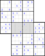 Судоку-сэнсэй #21 легкий