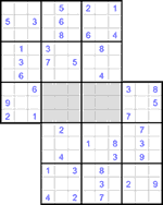 Судоку-сэнсэй #16 трудный