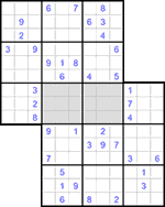 Судоку-сэнсэй #18 трудный