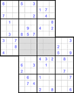 Судоку-сэнсэй #19 трудный