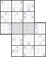 Судоку-сэнсэй #20 трудный