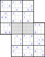 Судоку-сэнсэй #17 очень трудный