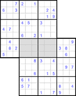 Судоку-сэнсэй #18 очень трудный