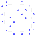 Судоку-пазл 9х9 #317 трудный