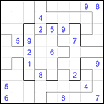 Судоку-пазл 9х9 #318 трудный