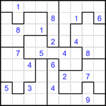 Судоку-пазл 9х9 #317 очень трудный