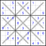 Судоку-снежинка 9х9 #24 средний